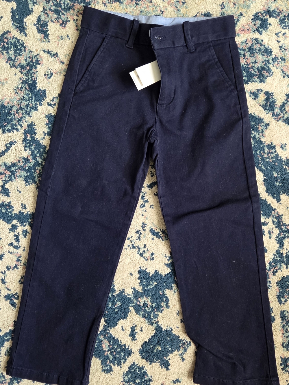 Janie and Jack Navy Boys' Straight-Leg Chinos